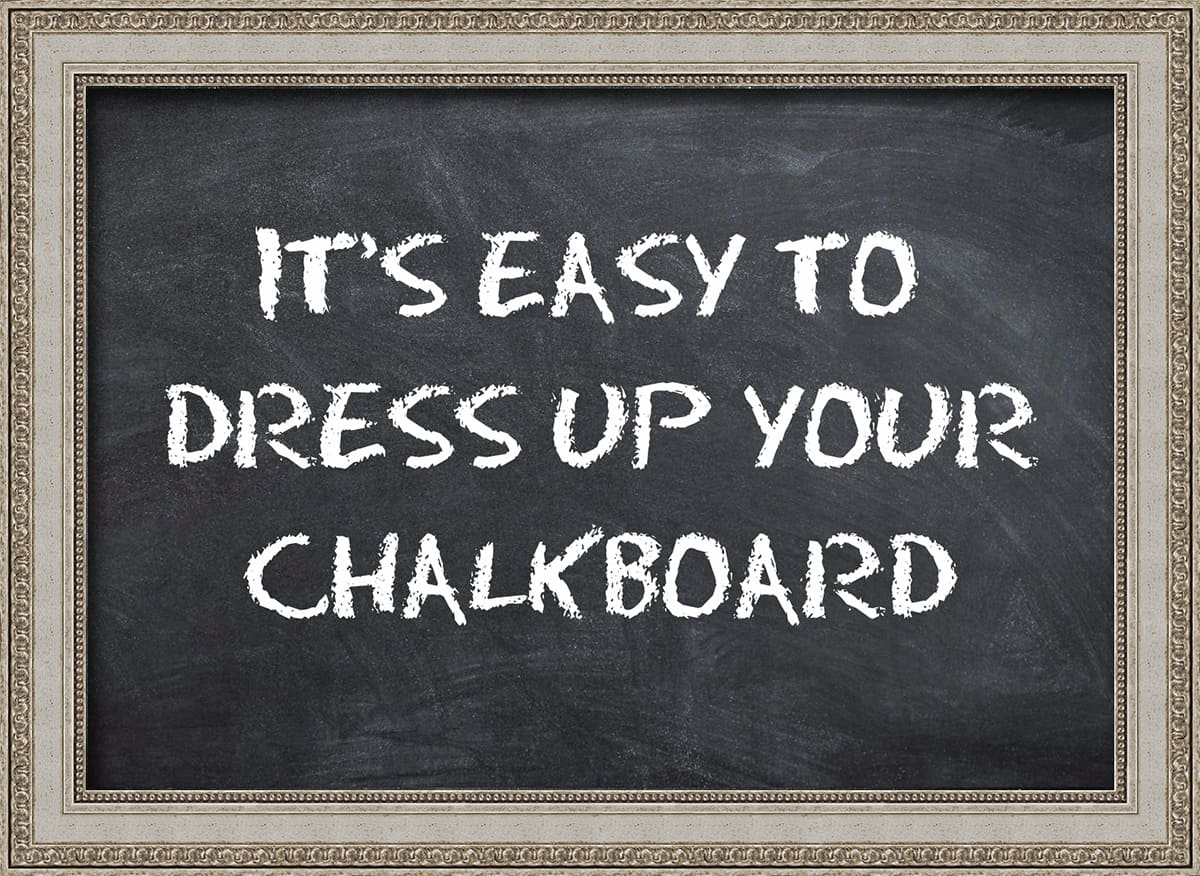 dress up chalkboard